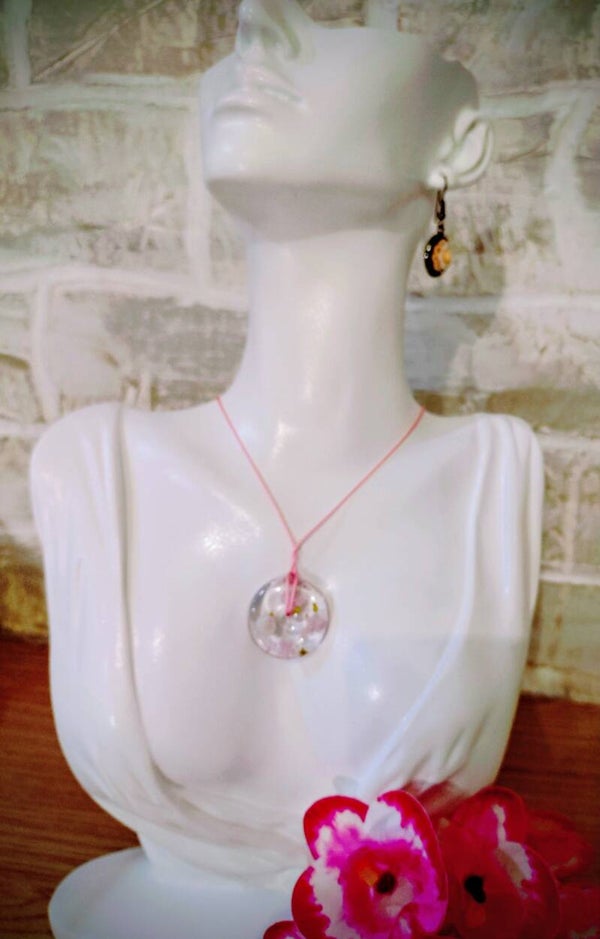 Collier pendentif donut romantique