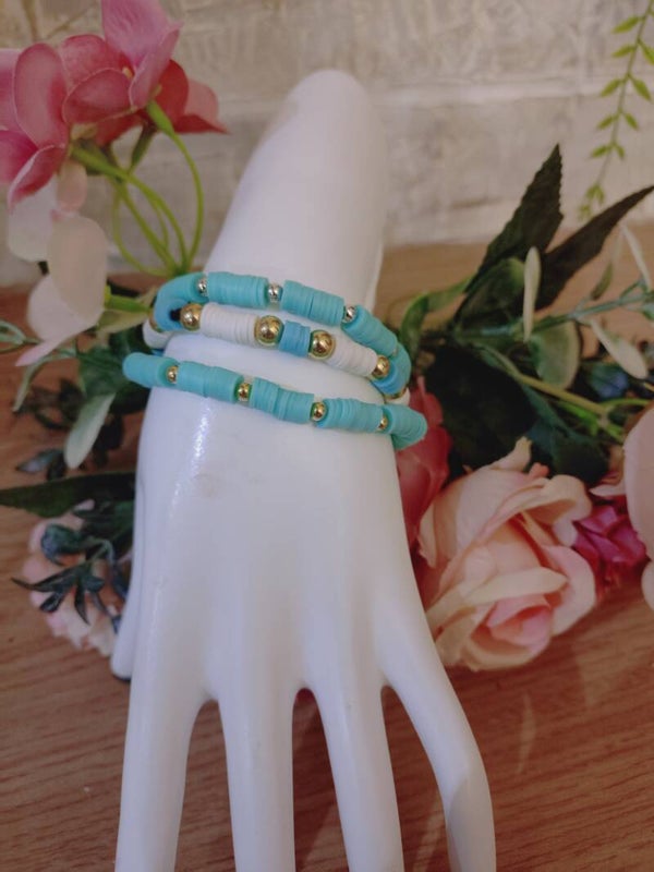 Bracelet perle d'argile lot de 3