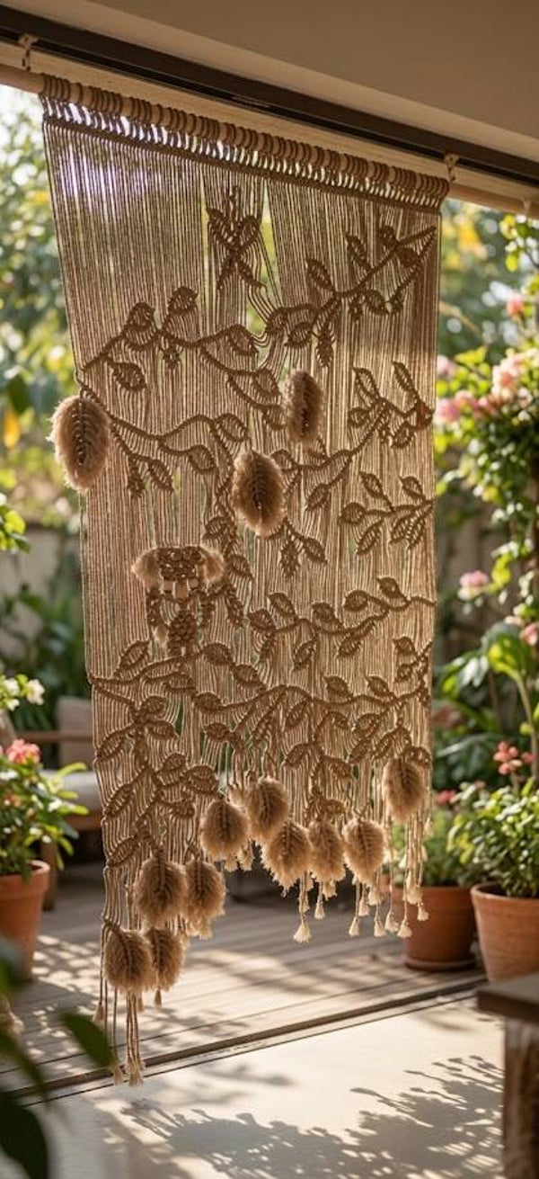 "Forest Spirit" Macramé Curtain