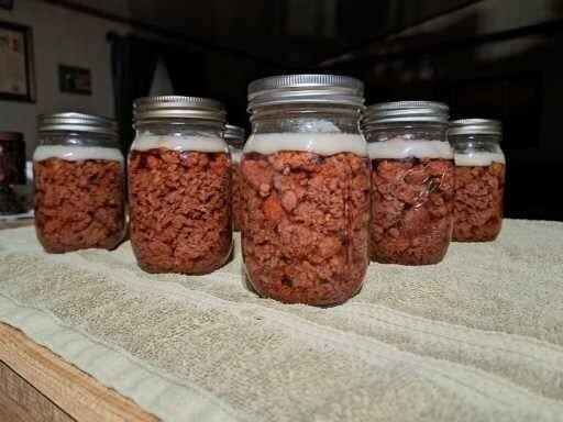 jars of canned ground beef