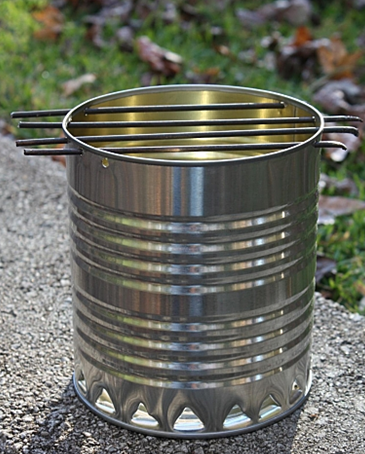 soup can converted to a hobo stove