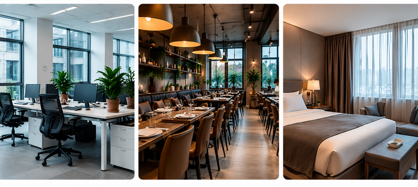 Kantoor, horeca en interieur