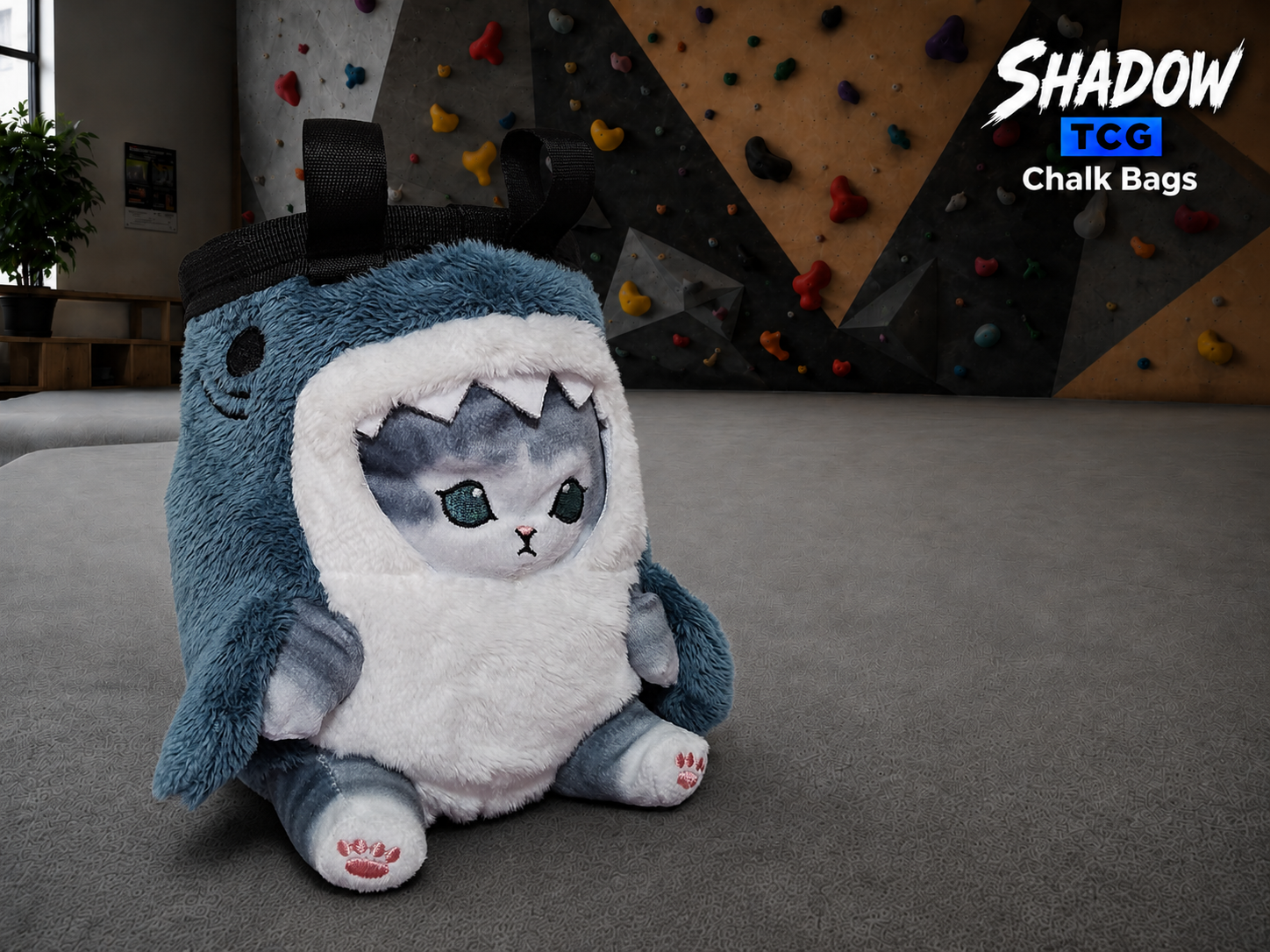 Mofusand Grey Shark Cat Inspired Chalk Bag