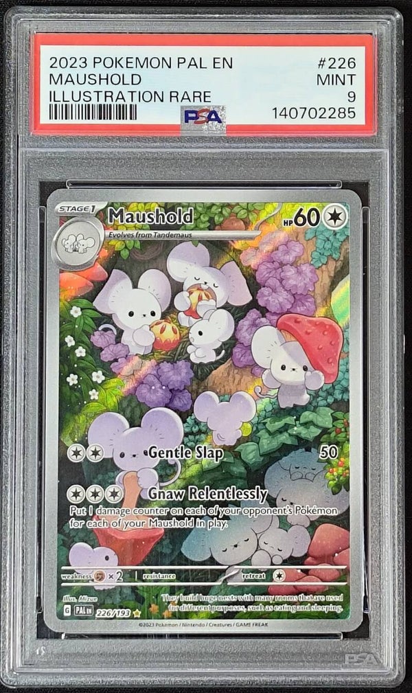 PSA MINT 9 - MAUSHOLD 2023 POKEMON PALDEA EVOLVED EN #226 - ILLUSTRATION RARE - Shadow TCG.