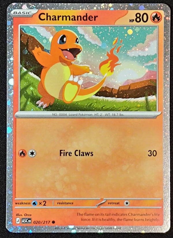 CHARMANDER 2026 POKEMON MEGA EVOLUTION ASCENDED HEROES #020/217 - REVERSE HOLO COMMON - Shadow TCG