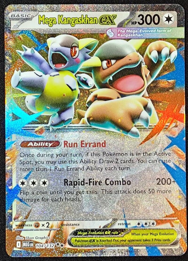 MEGA KANGASKHAN EX 2025 POKEMON MEGA EVOLUTION #104/132 - DOUBLE RARE - Shadow TCG