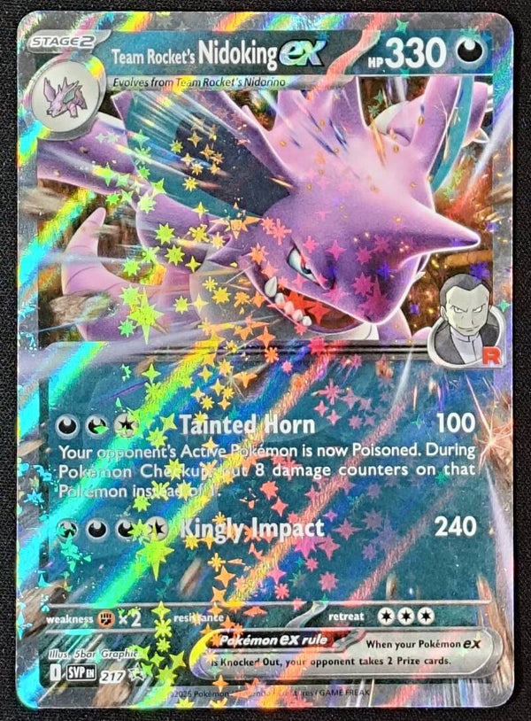 TEAM ROCKET'S NIDOKING EX 2025 POKEMON SCARLET & VIOLET BLACK STAR PROMO #217 - PROMO HOLO - Shadow TCG