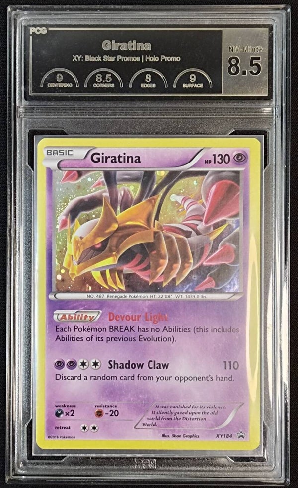 PCG NM-MINT+ 8.5 - GIRATINA 2016 POKEMON XY BLACK STAR PROMO #XY184 - HOLO PROMO - Shadow TCG