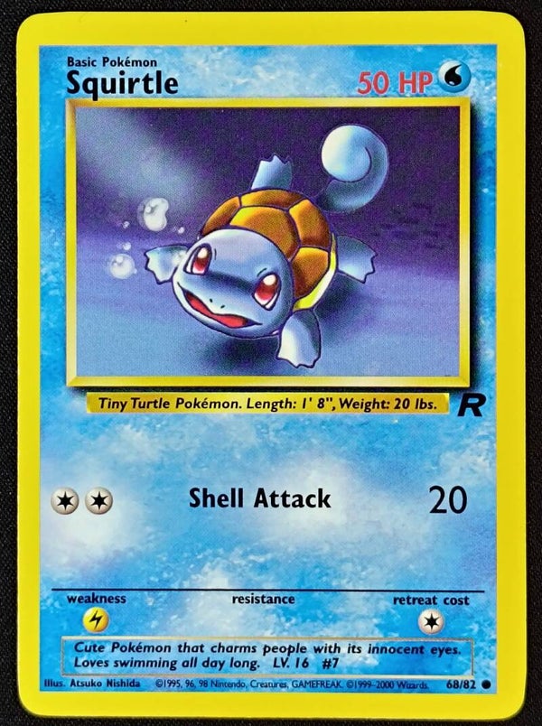 SQUIRTLE 2000 POKEMON TEAM ROCKET #68/82 - UNLIMITED COMMON - Shadow TCG