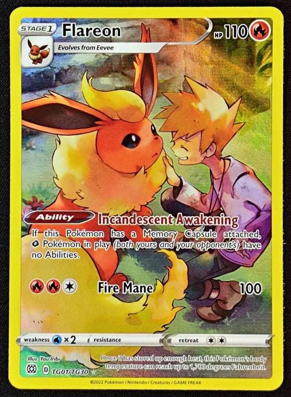 FLAREON 2022 POKEMON BRILLIANT STARS #TG01/TG30 - TRAINER GALLERY - Shadow TCG