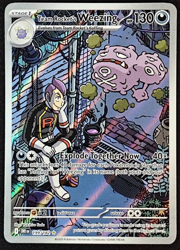 TEAM ROCKET'S WEEZING 2025 POKEMON DESTINED RIVALS #199/182 - ILLUSTRATION RARE - Shadow TCG