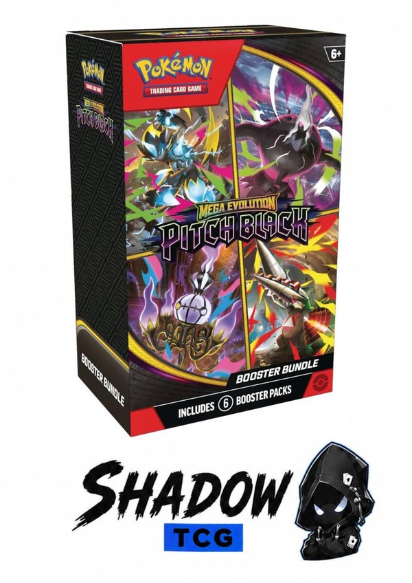 POKEMON TCG MEGA EVOLUTION PITCH BLACK BOOSTER BUNDLE - 6 PACKS - ENGLISH - FACTORY SEALED - Shadow TCG