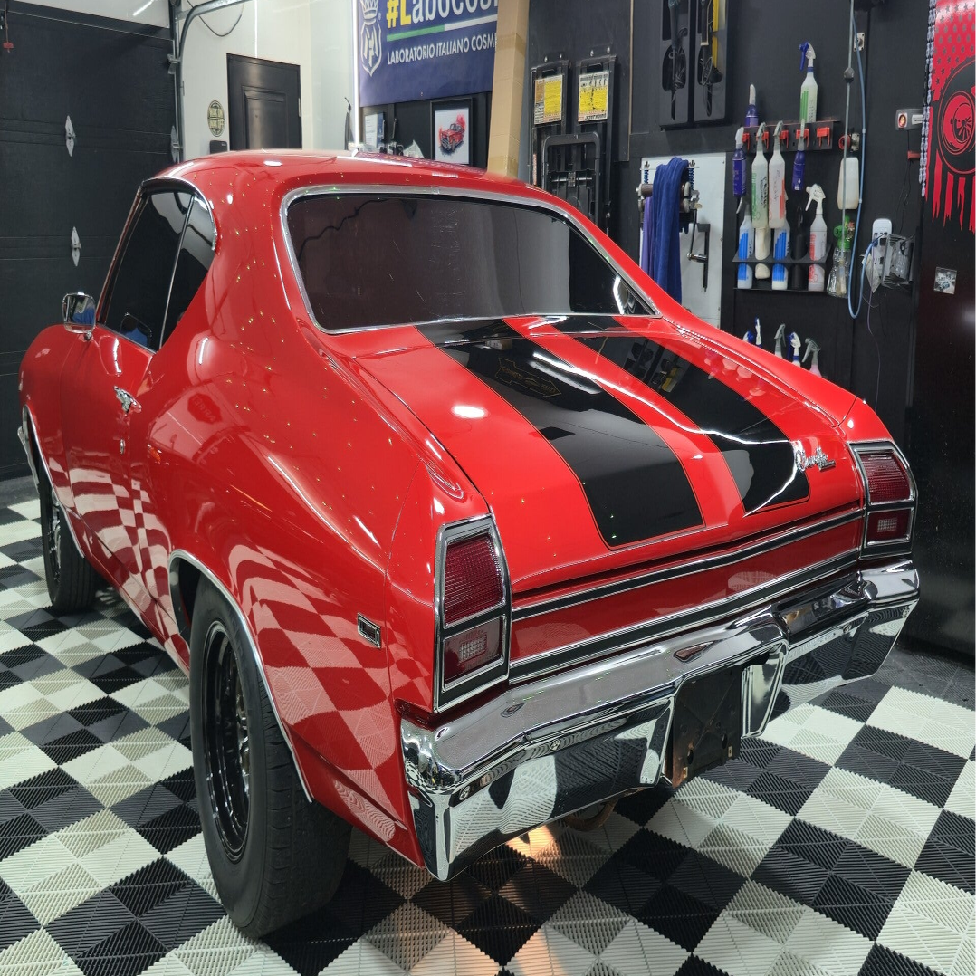 Red Chevelle detailed by SKQ Car Detailer