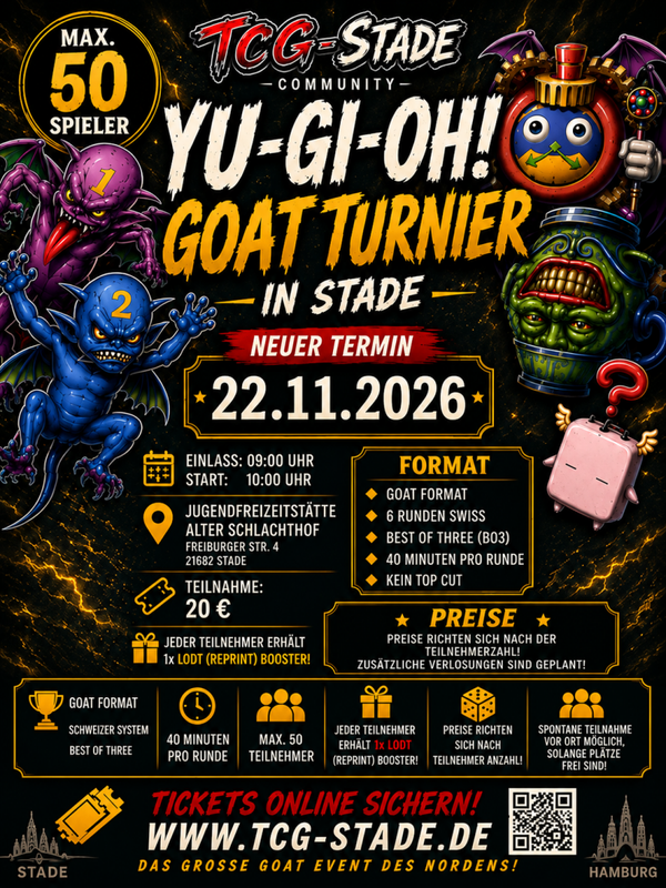 Yu-Gi-Oh! Großes GOAT Turnier – Stade | 22.11.2026