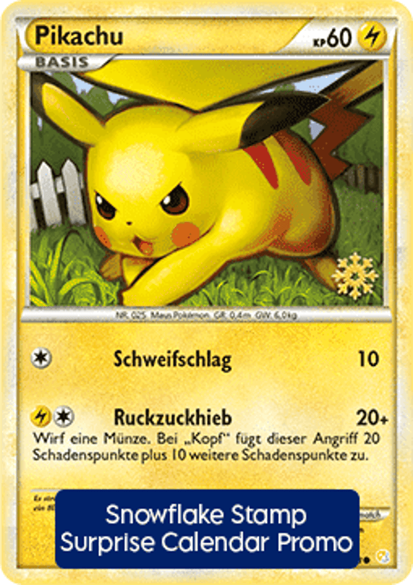 p60 Pikachu (HS 78) Snowflake Stamp
