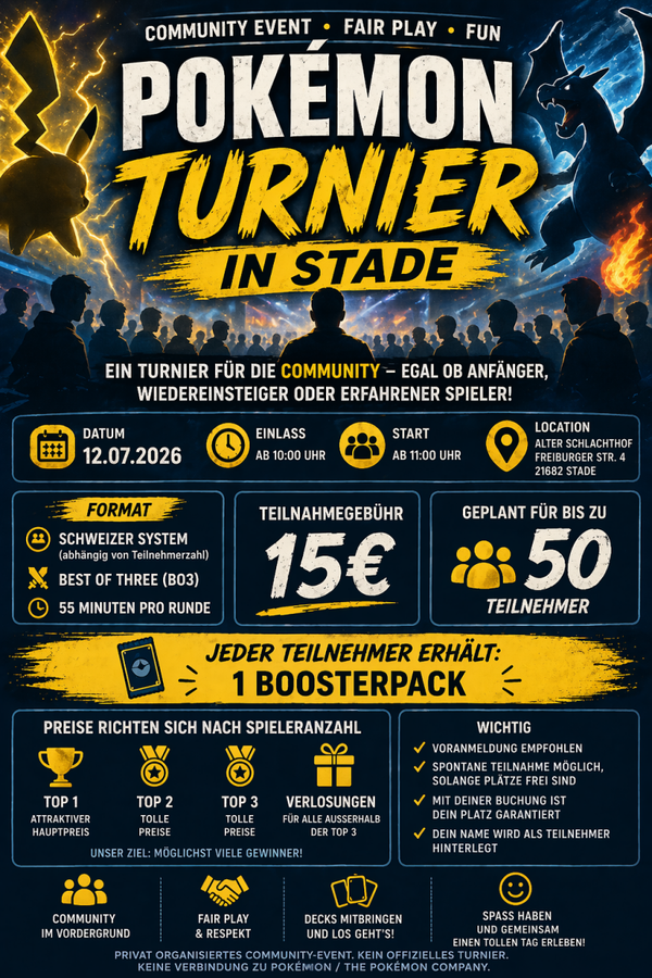 Pokémon TCG Turnier – Community Event Stade (12.07.2026)