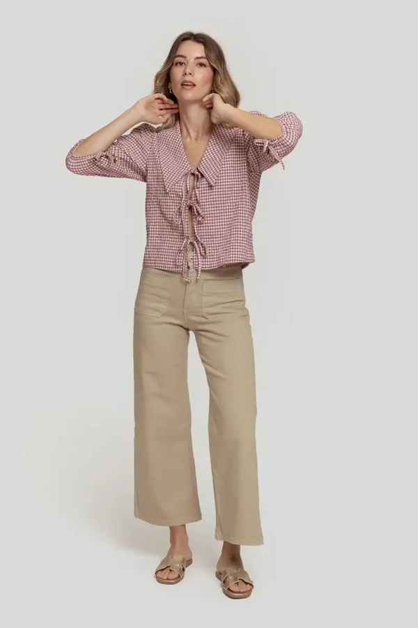 JEANS KHAKI CULOTTE