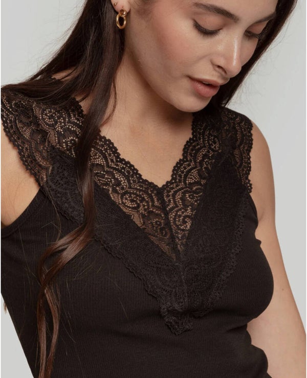 TOP CUELLO ENCAJE