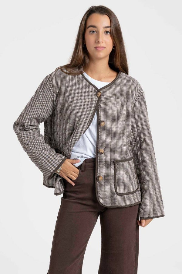 CHAQUETA TEEN CUADROS