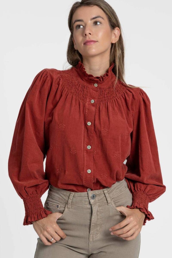 BLUSA PANA BORDADOS