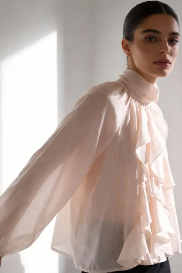 BLUSA GASA VOLANTE