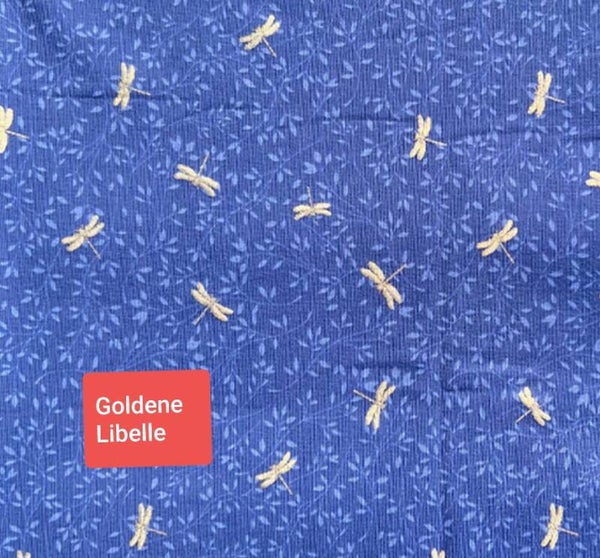 Baumwolljersey Goldene Libellen