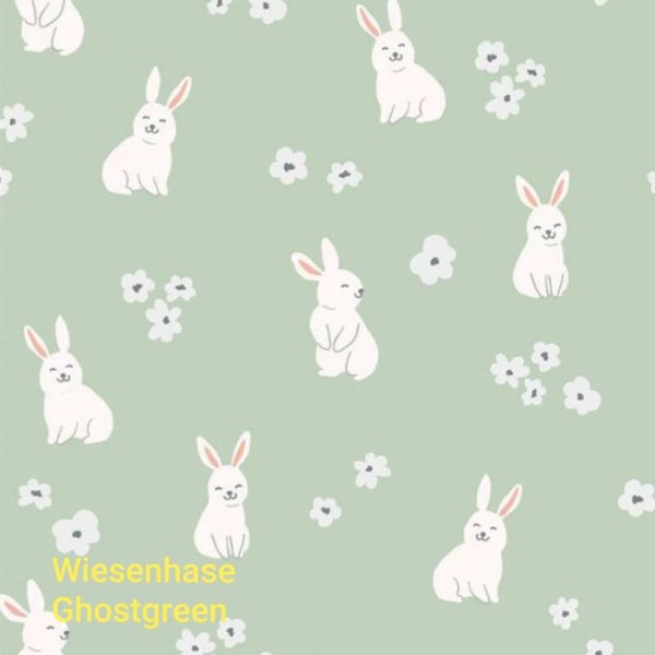 Baumwolljersey Wiesenhase Ghost green