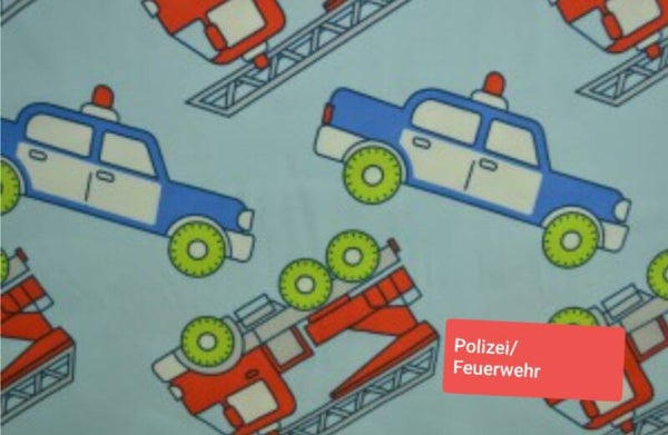 Baumwolljersey Polizei/Feuerwehr