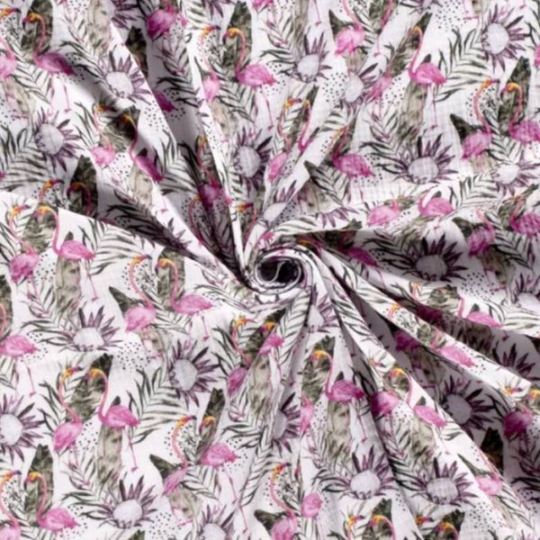 Musselin Flamingos weiss