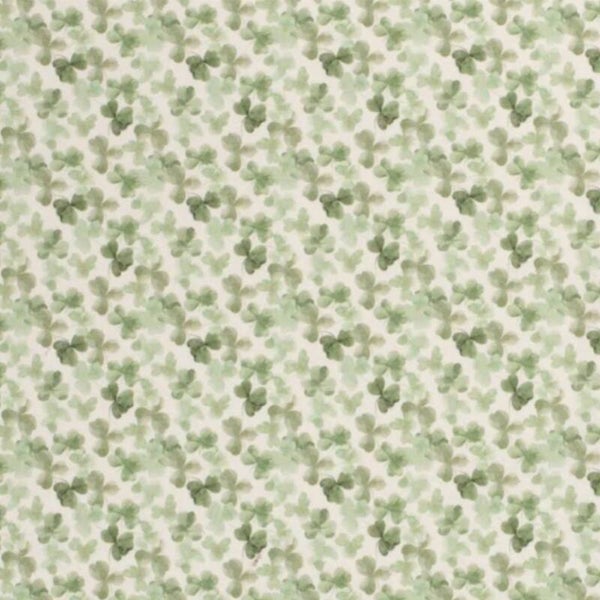 Baumwolljersey Kleeblätter creme