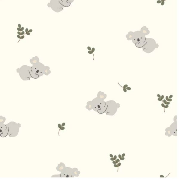 Baumwolljersey Süsser Koala Creme