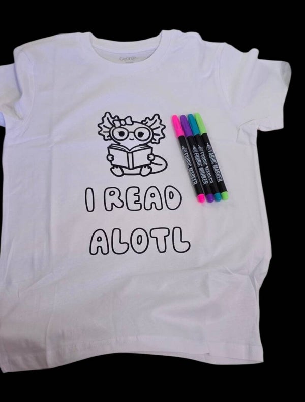 Children's colour in t-shirt kit