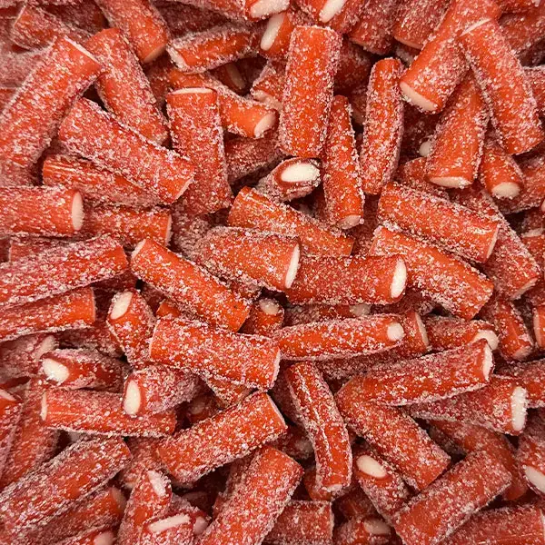 (6) Dulceplus Mini Câble Fraise Acidulé par 100 G