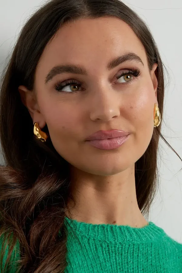 dented drop earrings