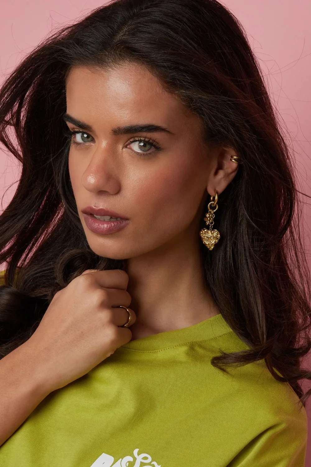 Stainless Steel Drop Earrings Heart Casual Daily Romantic