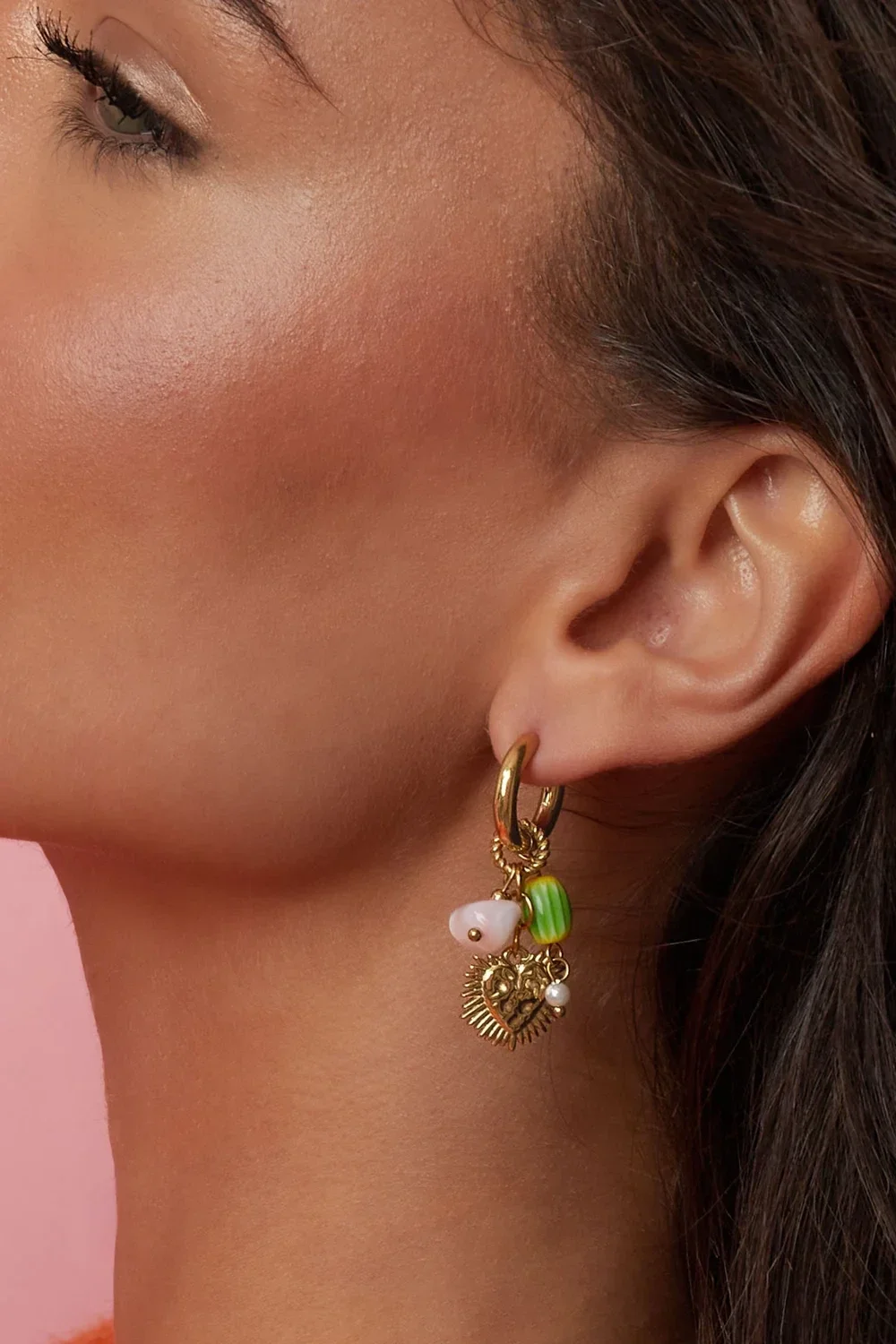 Stainless Steel Drop Earrings Heart Casual