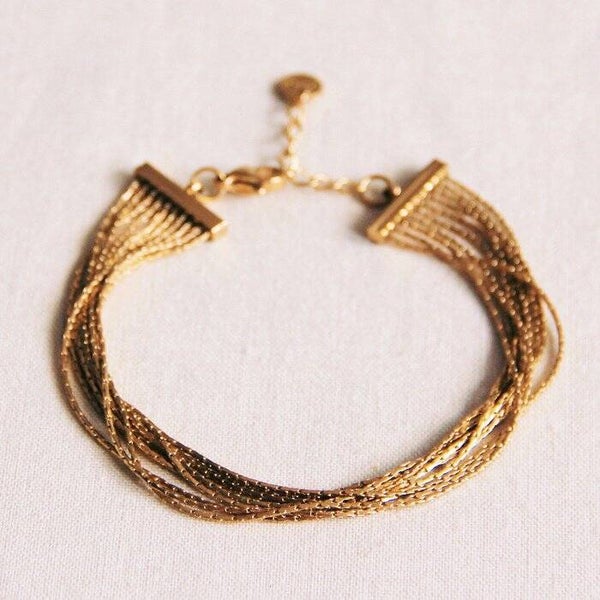 meerlaagse armband - goud