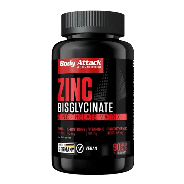 Body Attack Zinc Bisglycinate (90Kapseln/180Kapseln)
