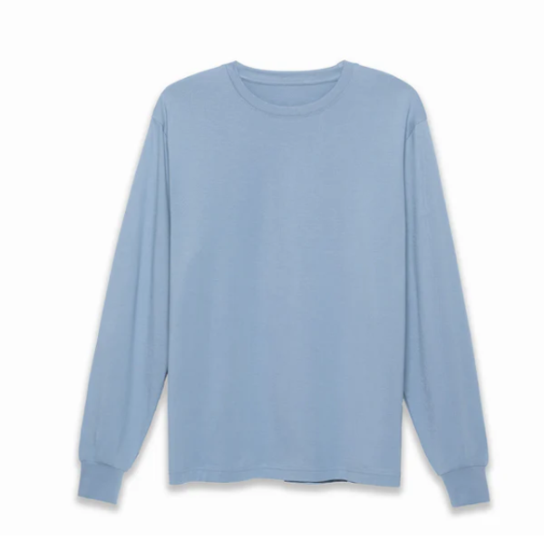 Temple Blue Supima® 100% Cotton 13oz Long Sleeve T-Shirt