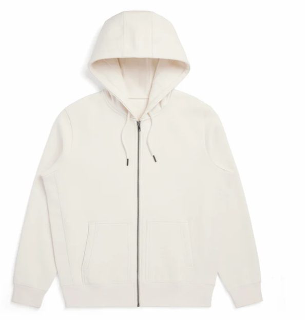 Natural Organic Cotton Zip-Up Sweatshirt