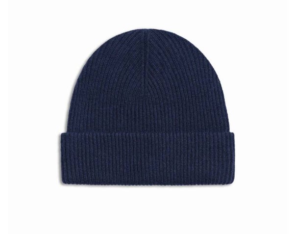 Cashmere/Merino Wool Beanie Navy Blue