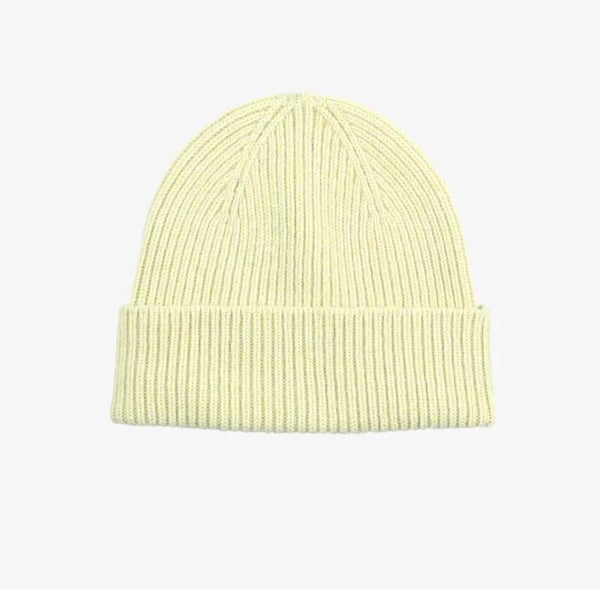 Merino Wool Beanie Soft Yellow