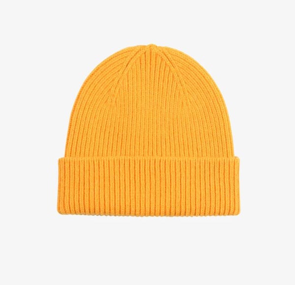 Merino Wool Beanie Burned Yellow