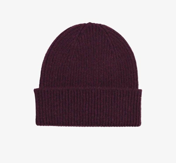 Merino Wool Beanie Oxblood Red