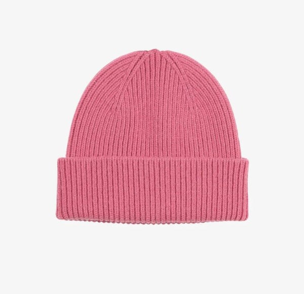 Merino Wool Beanie Bubblegum Pink