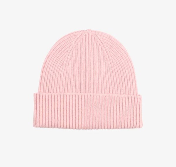 Merino Wool Beanie Faded Pink