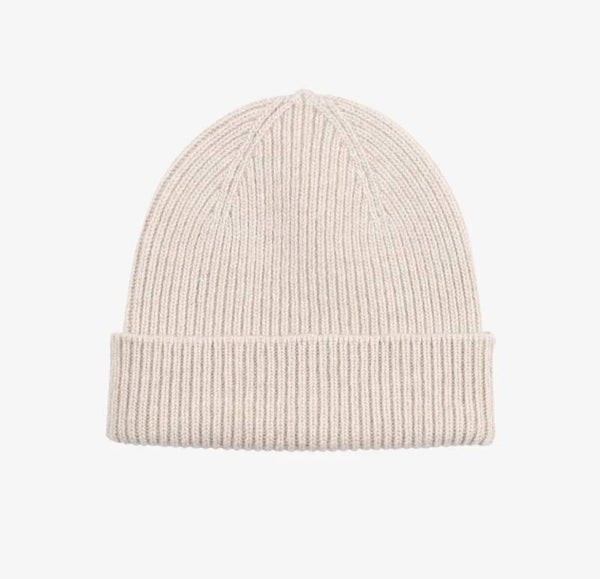 Merino Wool Beanie Ivory White
