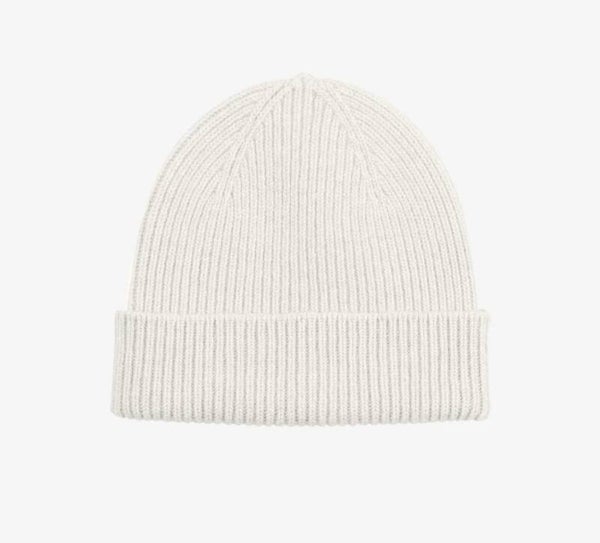 Merino Wool Beanie Optical White