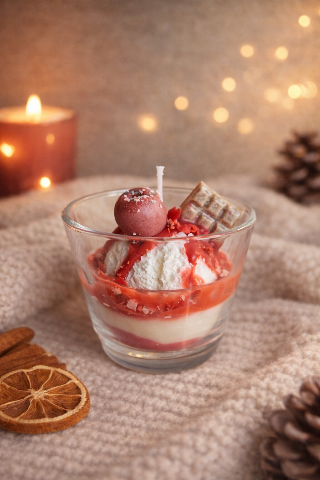 roomijs kaars kers ongeparfumeerd