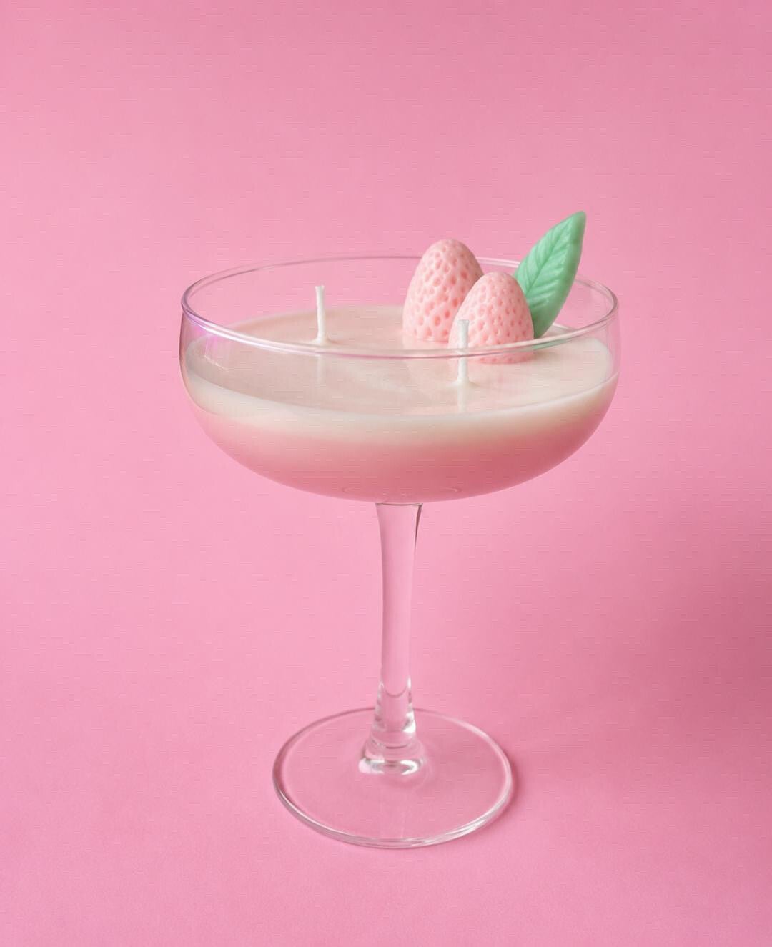 aardbei martini cocktail geurkaars